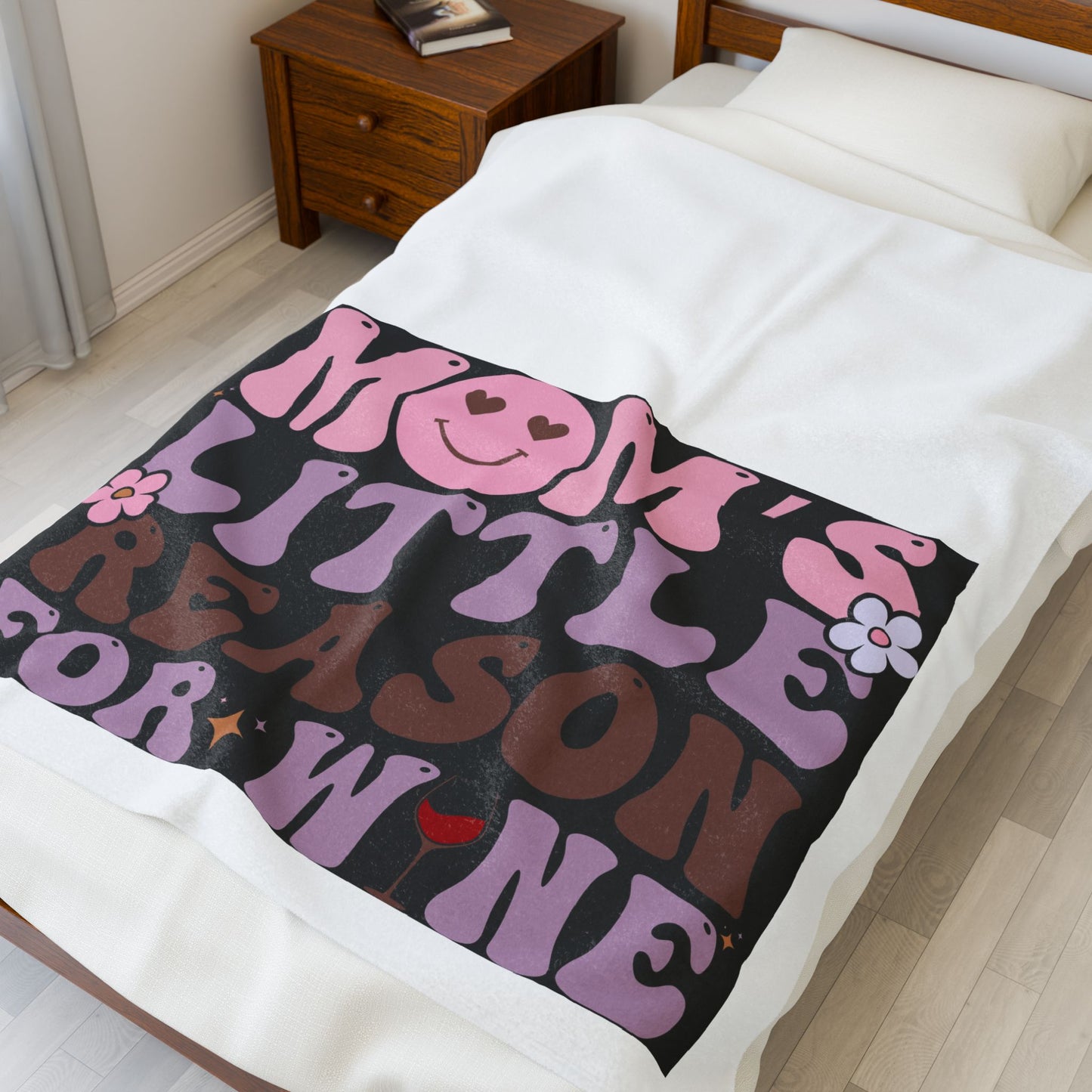 Funny Mom Blanket "Cozy Wine Lover Throw