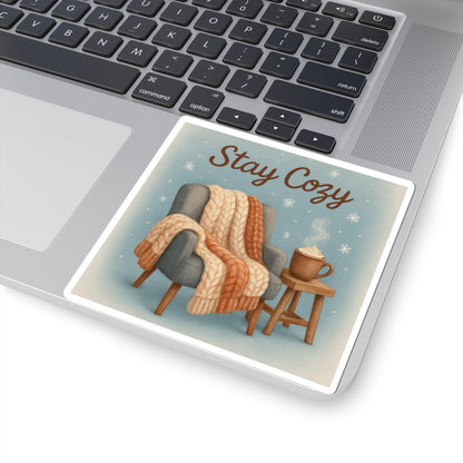 Cozy Winter Kiss-Cut Stickers - Stay Cozy Design