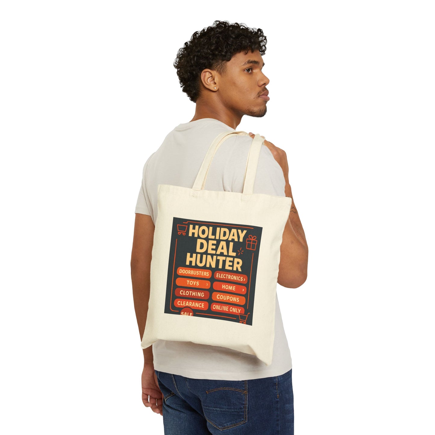 Holiday Deal Hunter Canvas Tote Bag