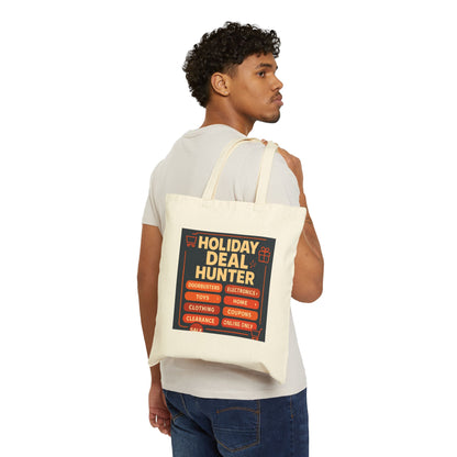 Holiday Deal Hunter Canvas Tote Bag