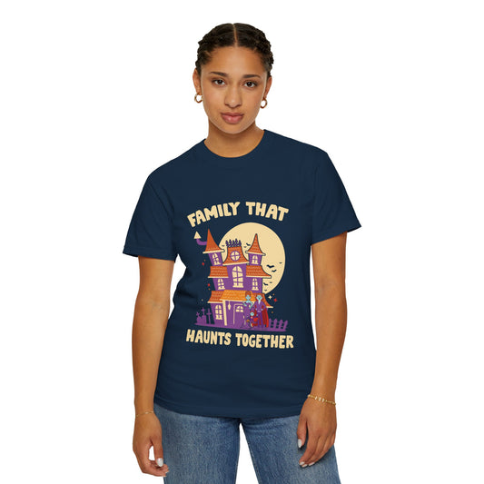 Family That Haunts Together Halloween T-Shirt