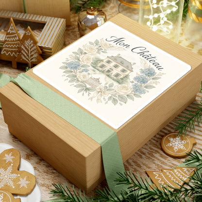 Charming Mon Château Kiss-Cut Stickers - Elegant Floral Design for Home Decor & Gifts