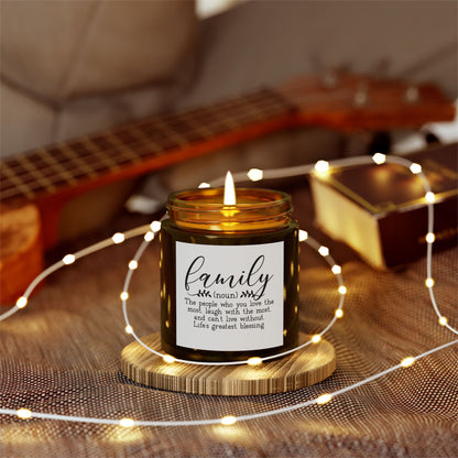 Family Definition Scented Candle "Cozy Home Decor