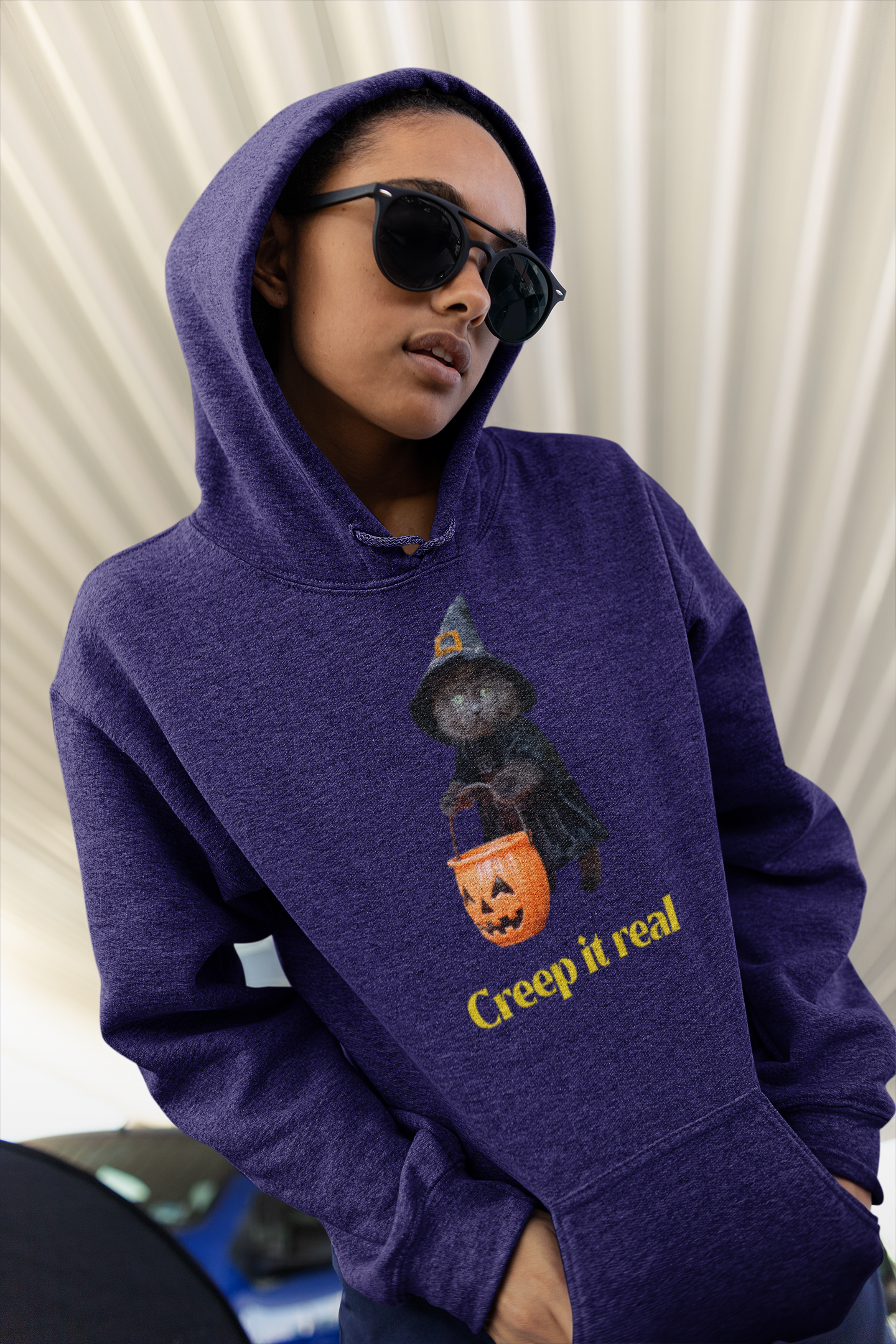 Halloween Hoodie Sweatshirt - Creep it Real Design