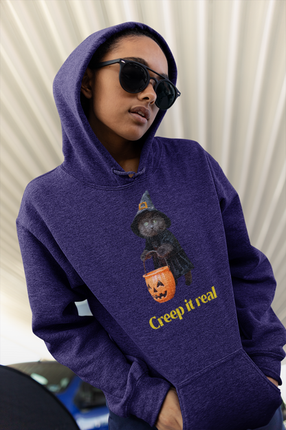 Halloween Hoodie Sweatshirt - Creep it Real Design