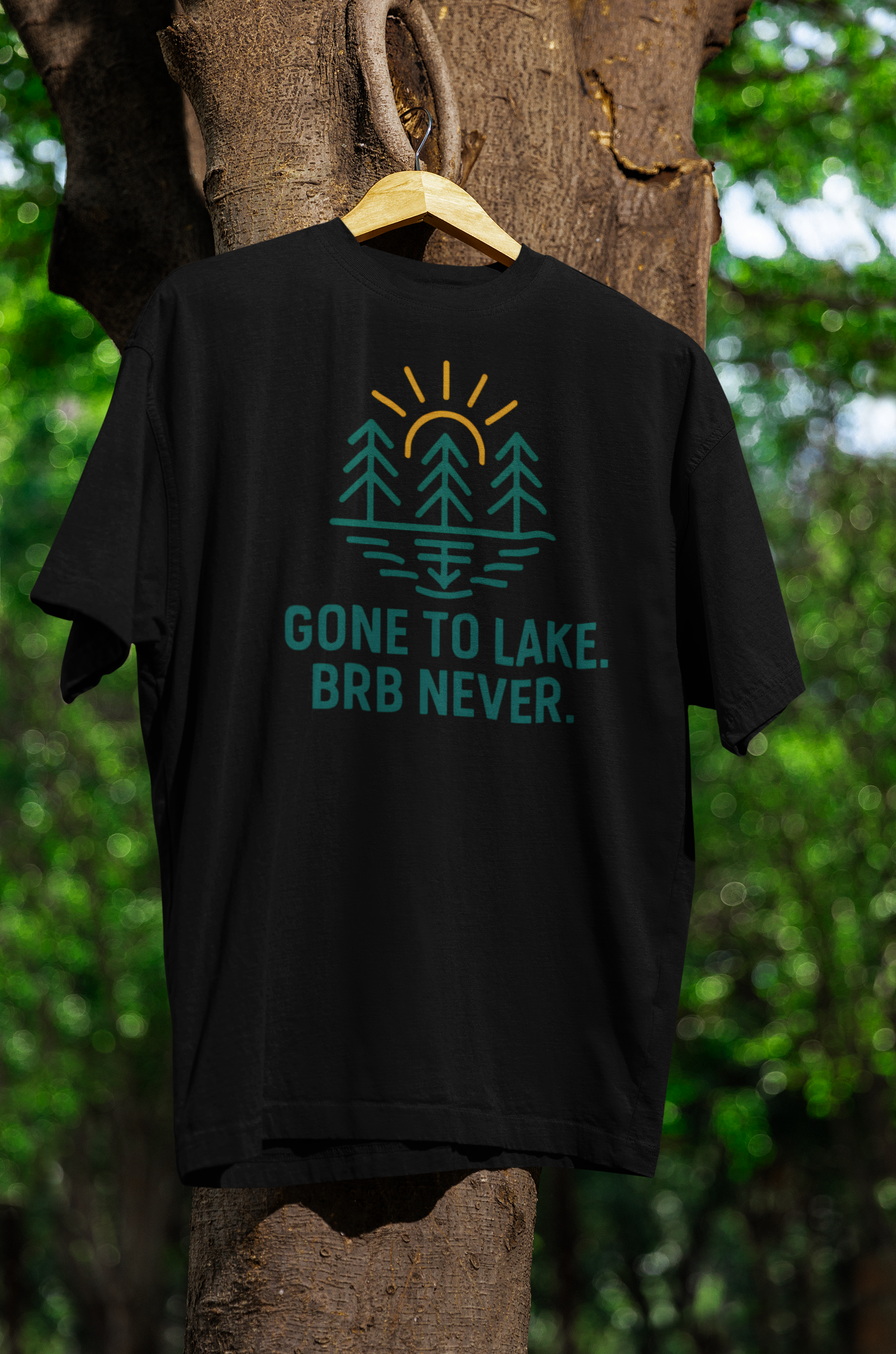 "Gone to Lake. BRB Never."