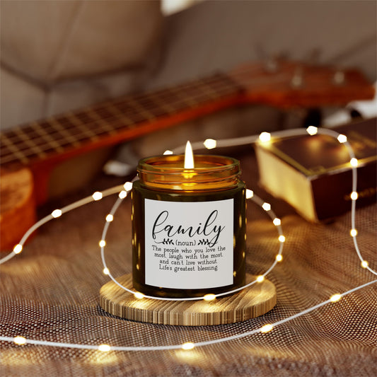 Family Definition Scented Candle "Cozy Home Decor
