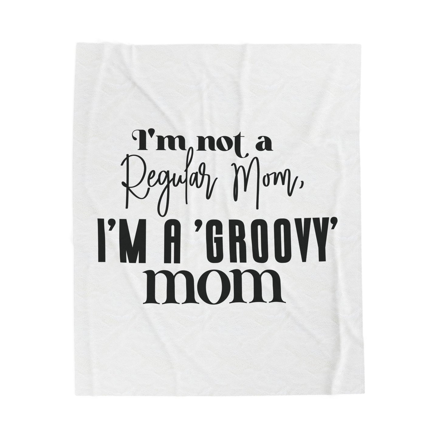 Groovy Mom Blanket, Funny Retro Fleece Throw