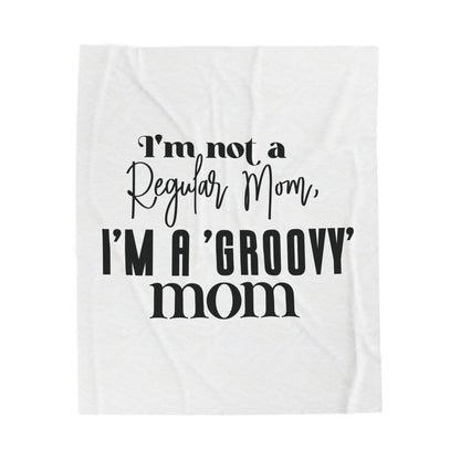 Groovy Mom Blanket, Funny Retro Fleece Throw