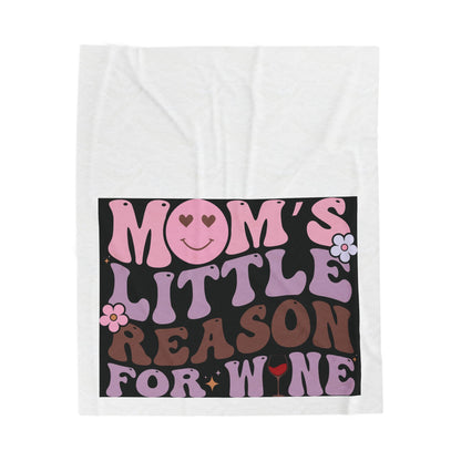 Funny Mom Blanket "Cozy Wine Lover Throw