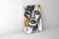 Wall Art Gold & Black Face I