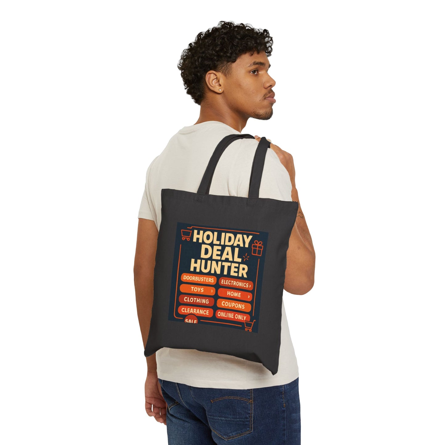 Holiday Deal Hunter Canvas Tote Bag