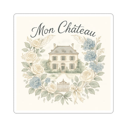 Charming Mon Château Kiss-Cut Stickers - Elegant Floral Design for Home Decor & Gifts