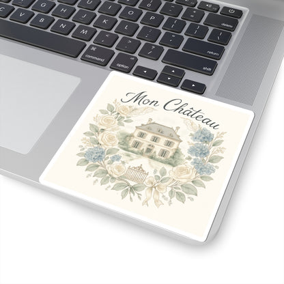 Charming Mon Château Kiss-Cut Stickers - Elegant Floral Design for Home Decor & Gifts