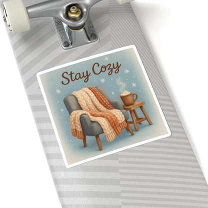 Cozy Winter Kiss-Cut Stickers - Stay Cozy Design