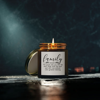 Family Definition Scented Candle "Cozy Home Decor