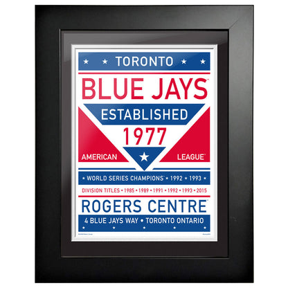 Toronto Blue Jays 12x16 Dual Tone Framed Artwork