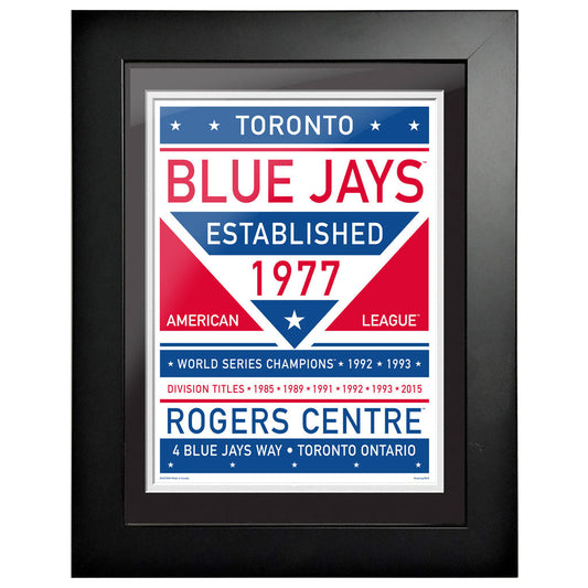 Toronto Blue Jays 12x16 Dual Tone Framed Artwork