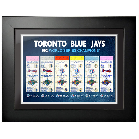 Toronto Blue Jays Ticket to History 12x16 Frame 1992