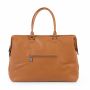 Vintage Leather-Look Brown Mommy Bag