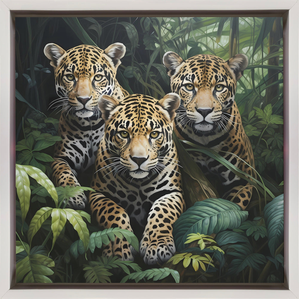 Wall art Three jaguars in the jungle