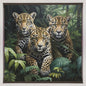 Wall art Three jaguars in the jungle