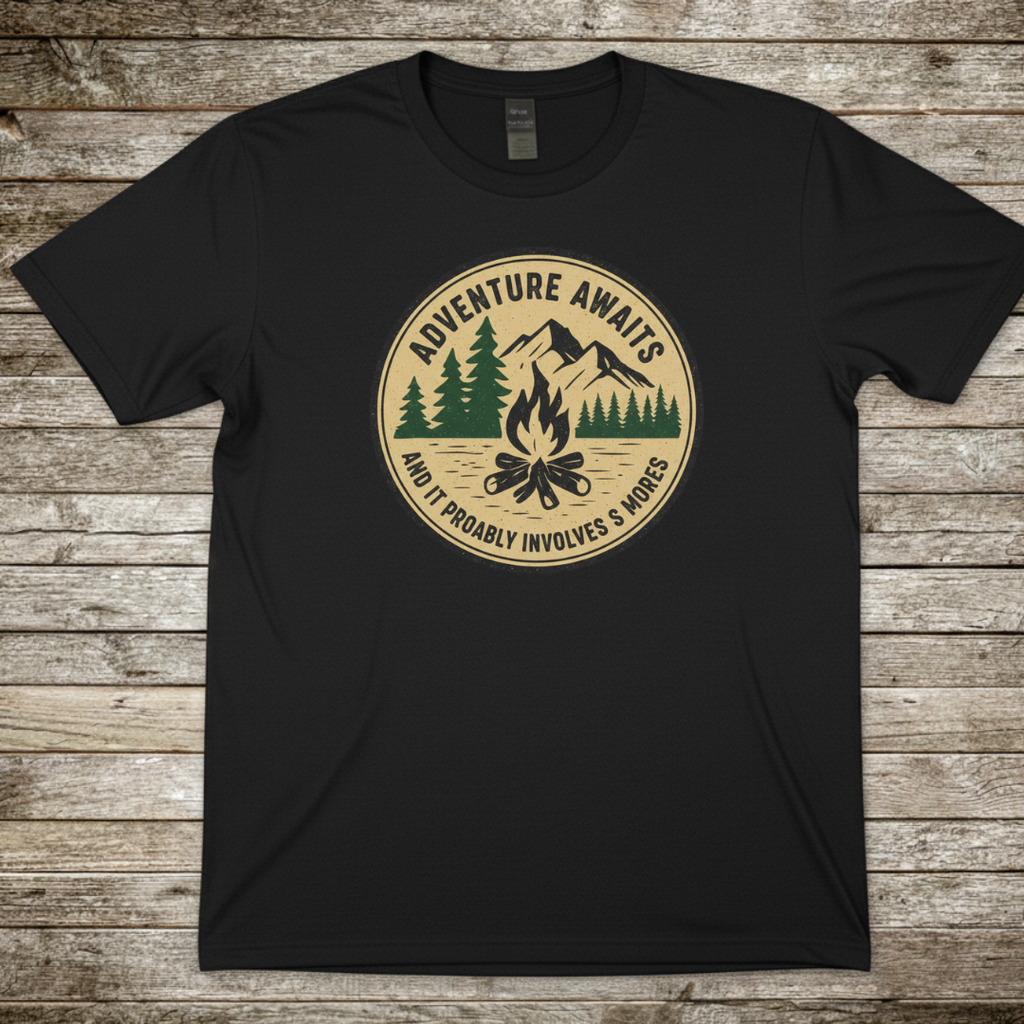 Printify T-Shirt Black / S Adventure Awaits T-Shirt Adventure Awaits T-Shirt