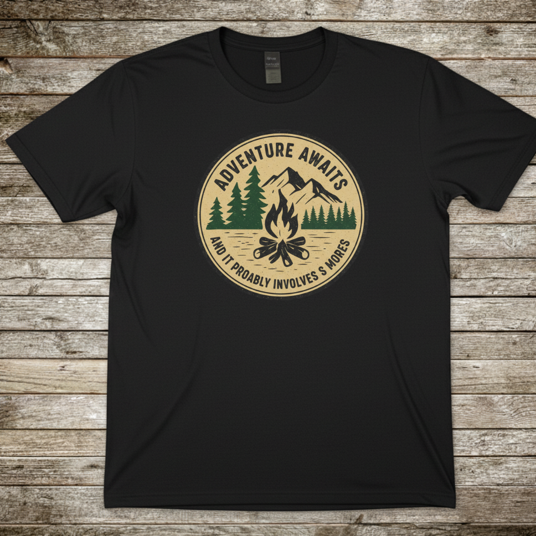 Printify T-Shirt Black / S Adventure Awaits T-Shirt Adventure Awaits T-Shirt