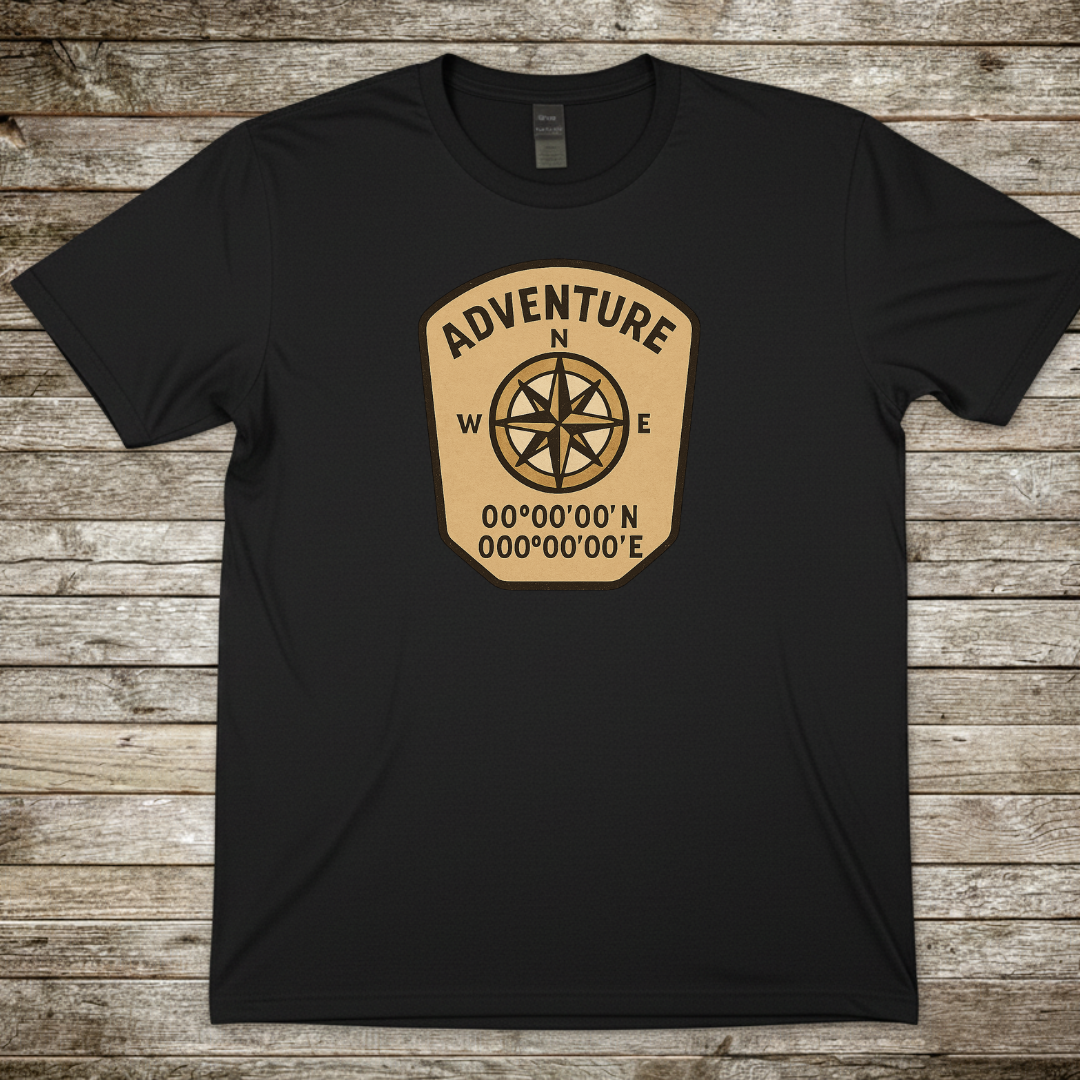 Printify T-Shirt Black / S Adventure Compass T‑Shirt 2 Adventure Compass T‑Shirt 2