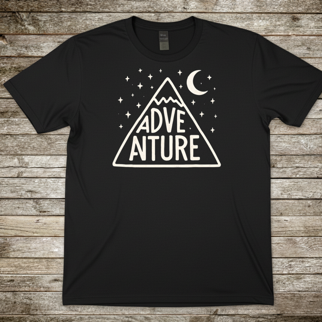 Printify T-Shirt Black / S Adventure Mountain T-Shirt Adventure Mountain T-Shirt