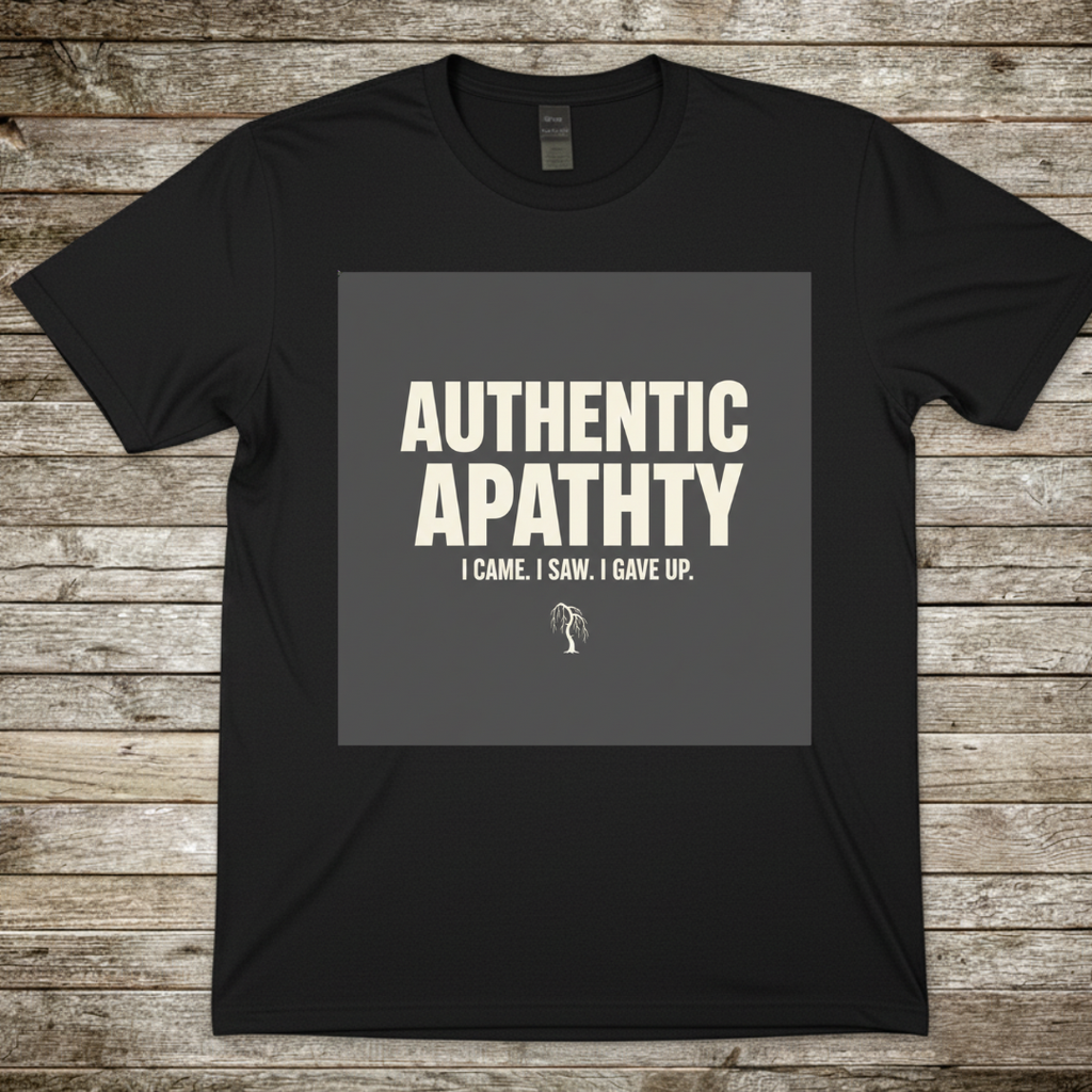 Printify T-Shirt Black / S Authentic Apathy T-Shirt Authentic Apathy T-Shirt