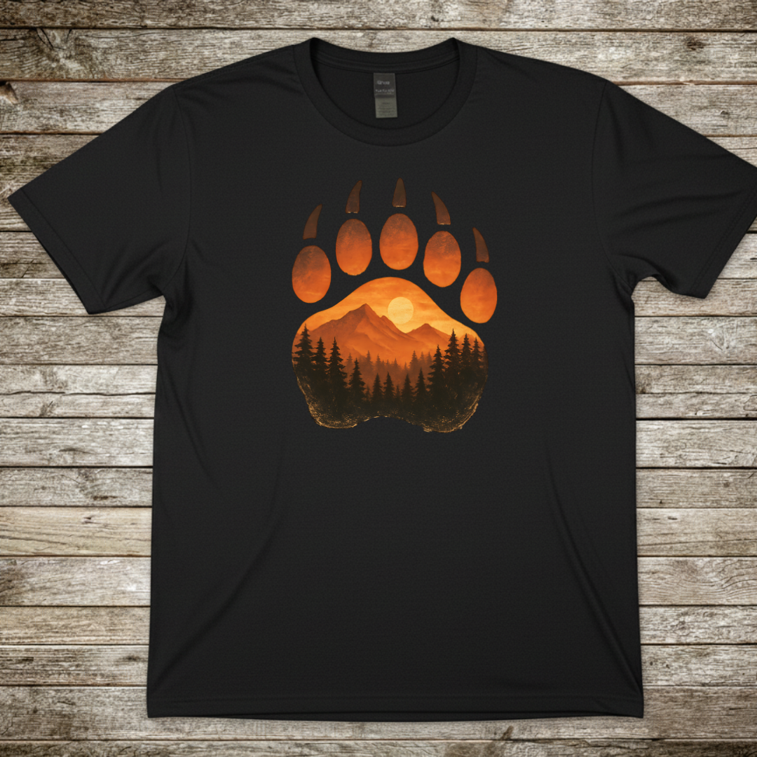 Printify T-Shirt Black / S Bear Paw Mountain Sunset T-Shirt Bear Paw Mountain Sunset T-Shirt