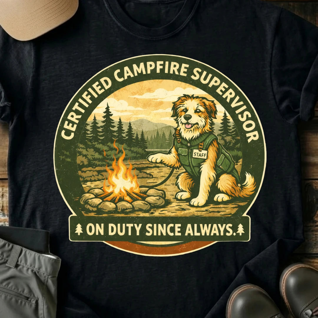 Printify T-Shirt Black / S Campfire Supervisor T-Shirt Campfire Supervisor T-Shirt