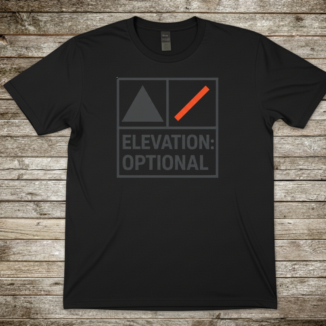 Printify T-Shirt Black / S Elevation Optional T-Shirt Elevation Optional T-Shirt