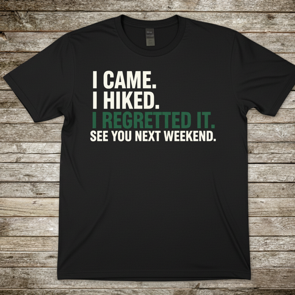 Printify T-Shirt Black / S I Came, I Hiked T-Shirt I Came, I Hiked T-Shirt