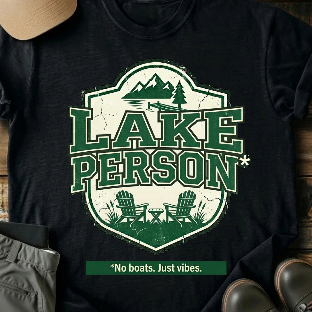 Printify T-Shirt Black / S Lake Person T-Shirt Lake Person T-Shirt