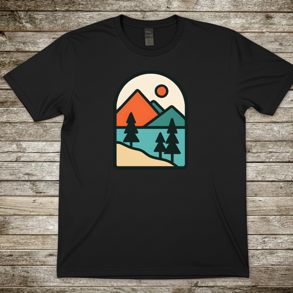 Printify T-Shirt Black / S Mountain Sunrise T-Shirt Mountain Sunrise T-Shirt