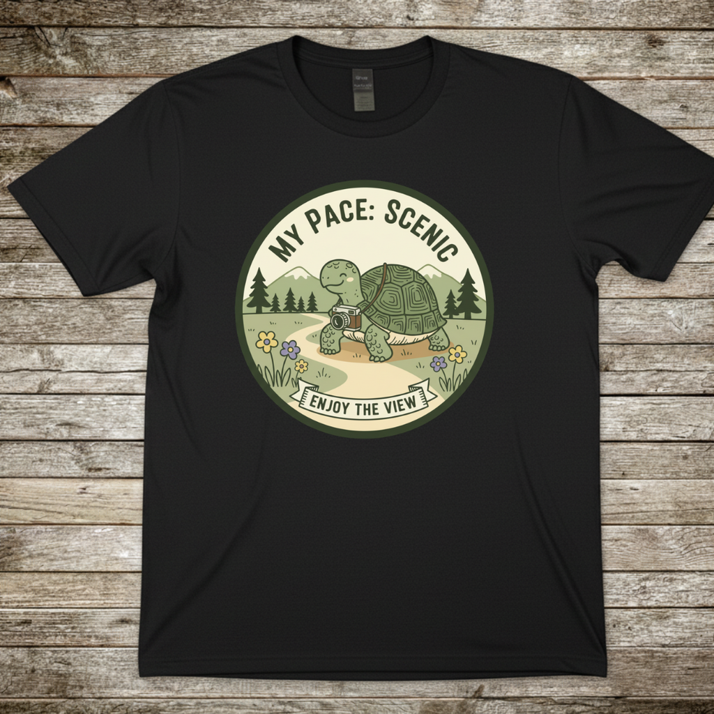 Printify T-Shirt Black / S My Pace Scenic T-Shirt My Pace Scenic T-Shirt