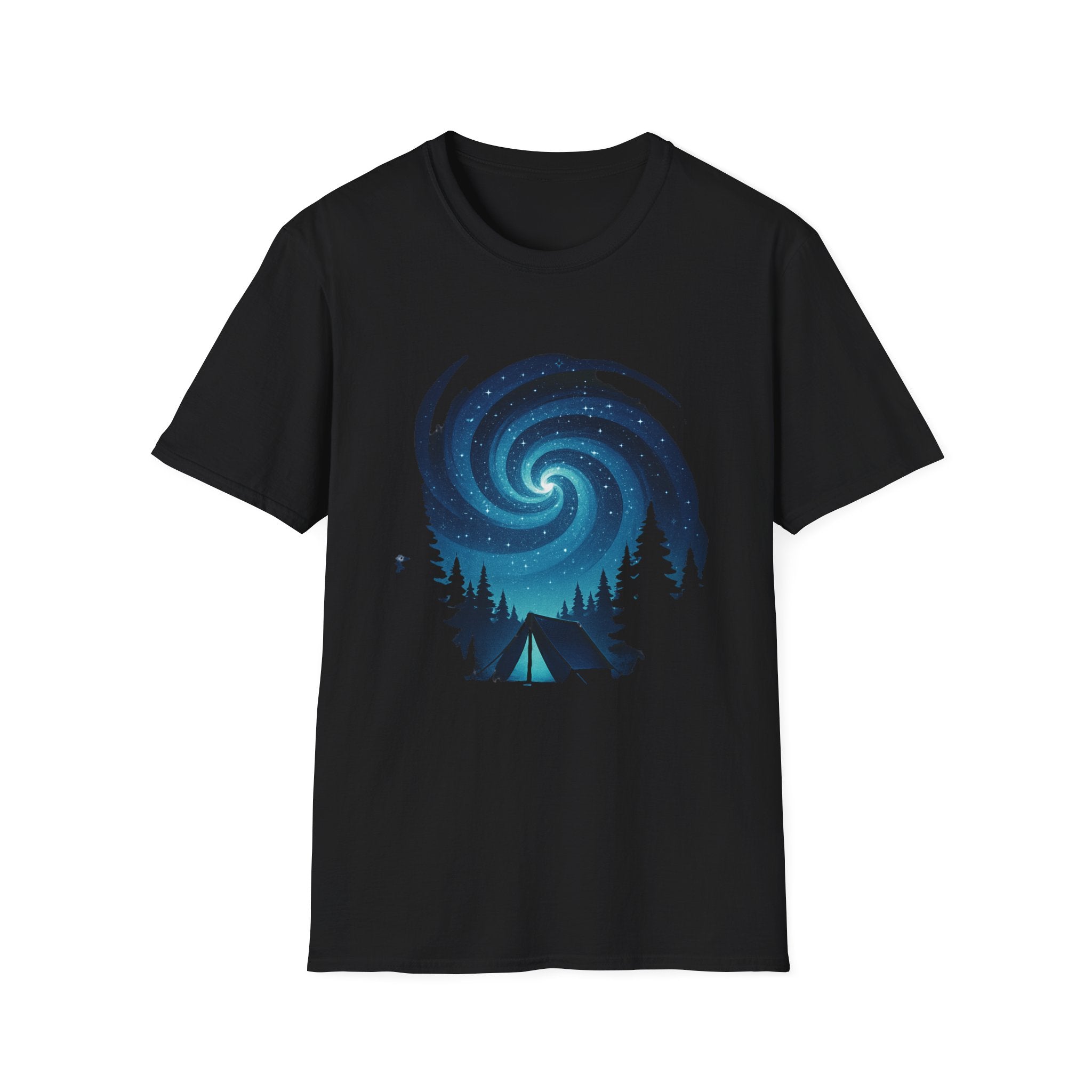 Printify T-Shirt Black / S Swirling Galaxy Tent Graphic Swirling Galaxy Tent Graphic