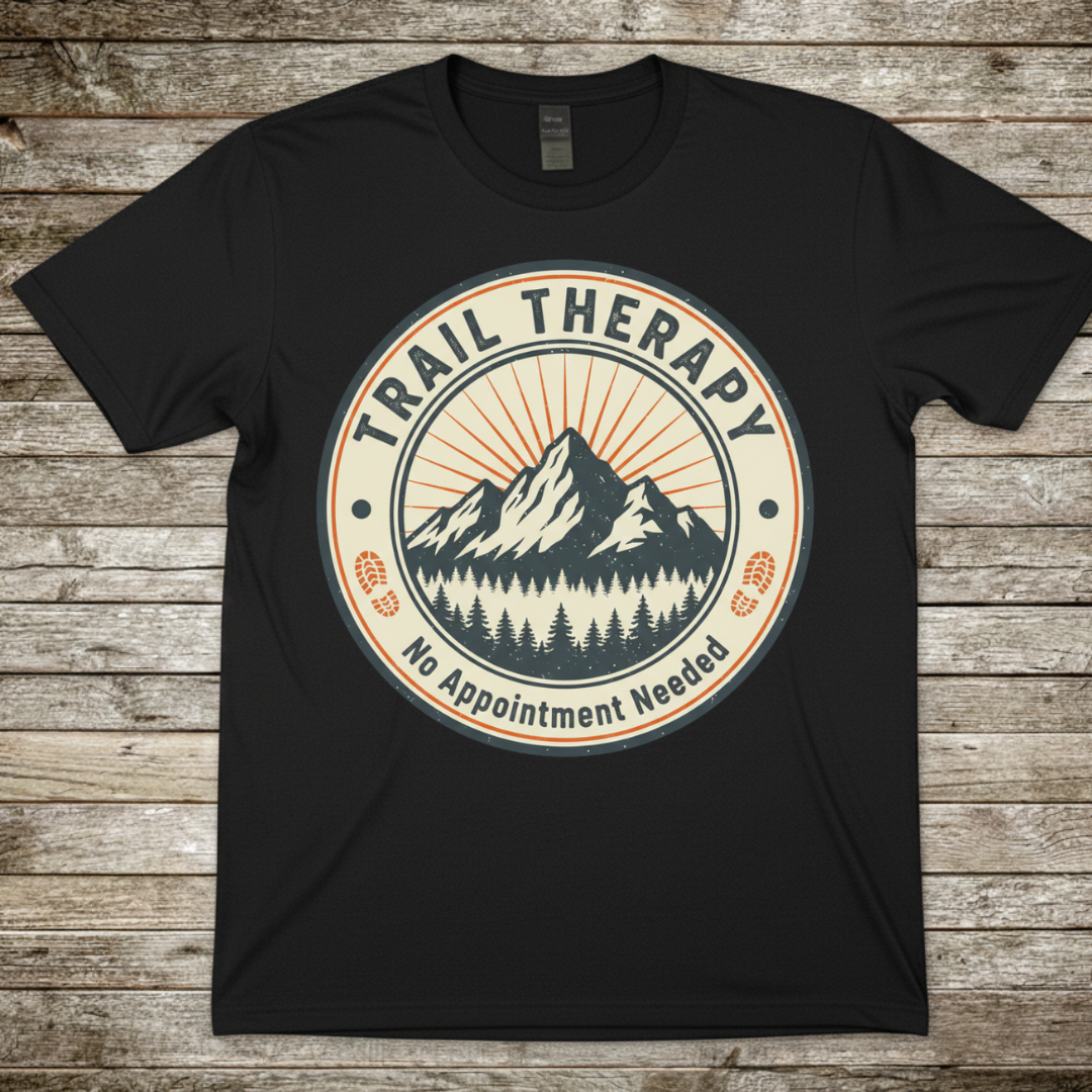 Printify T-Shirt Black / S Trail Therapy T-Shirt Trail Therapy T-Shirt