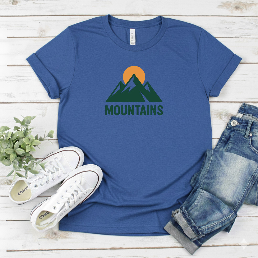 Printify T-Shirt Cute Kawaii Mountains Cute Kawaii Mountains