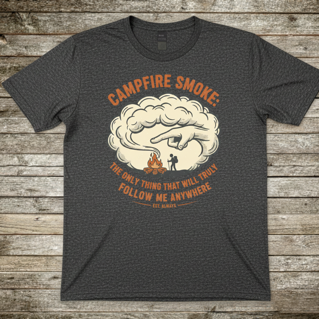 Printify T-Shirt Dark Heather / S Campfire Smoke T-Shirt Campfire Smoke T-Shirt