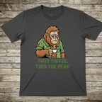 Printify T-Shirt Dark Heather / S First Coffee T-Shirt First Coffee T-Shirt