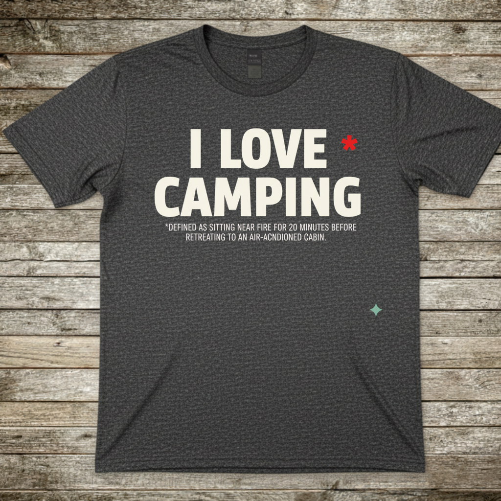 Printify T-Shirt Dark Heather / S I Love Camping T-Shirt I Love Camping T-Shirt