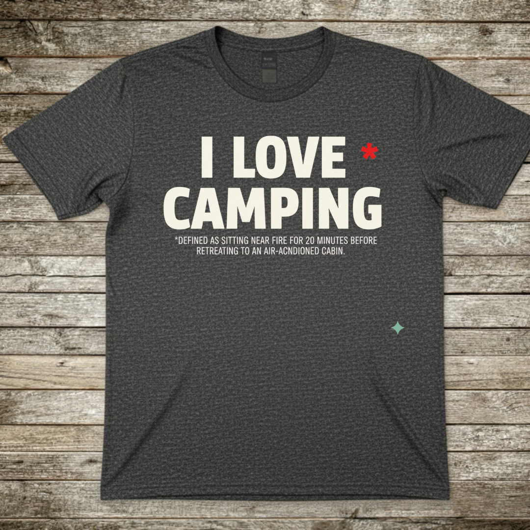 Printify T-Shirt Dark Heather / S I Love Camping T-Shirt I Love Camping T-Shirt