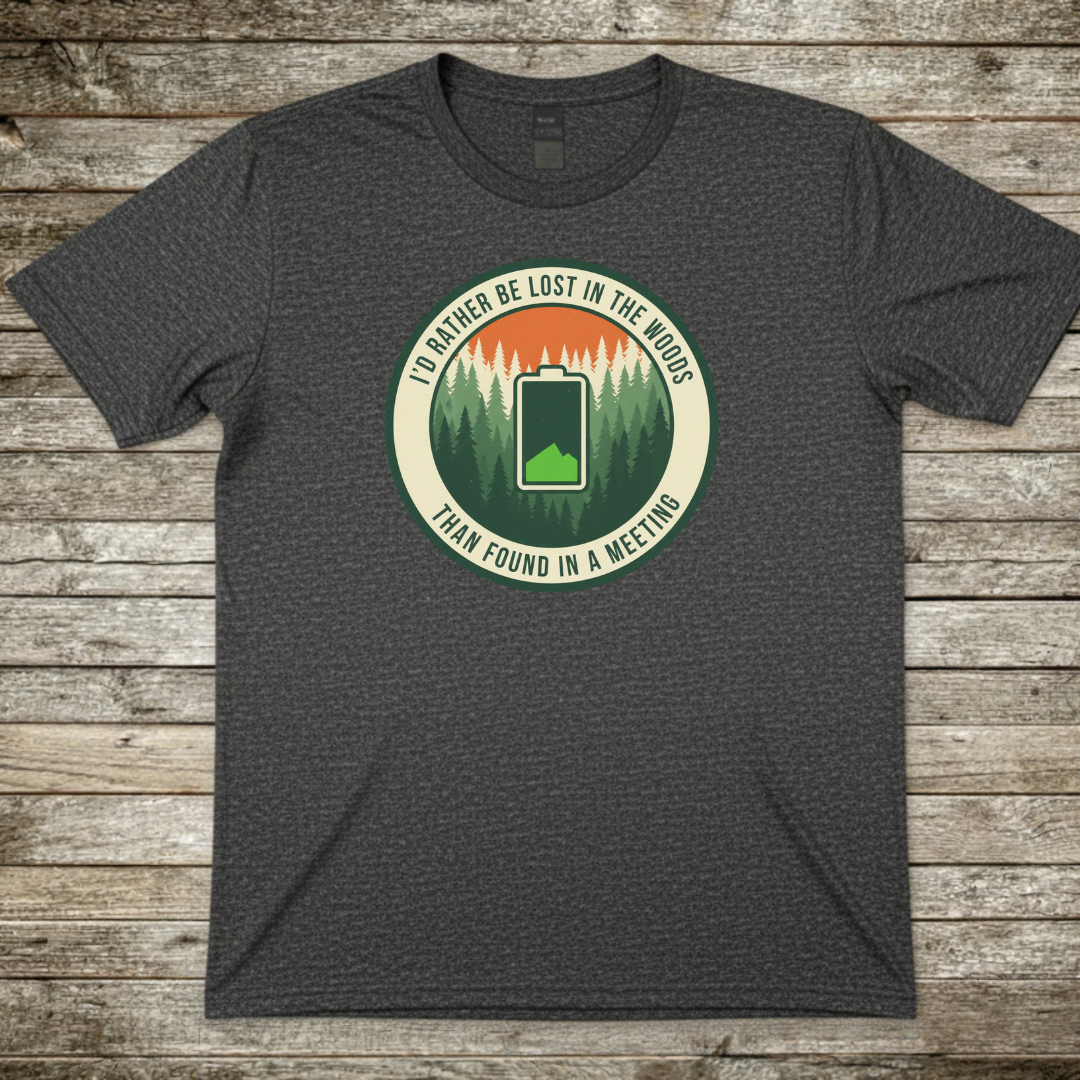 Printify T-Shirt Dark Heather / S I Would Rather Be Lost T-Shirt I Would Rather Be Lost T-Shirt