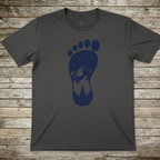 Printify T-Shirt Dark Heather / S Mountain Trail Footprint T-Shirt Mountain Trail Footprint T-Shirt