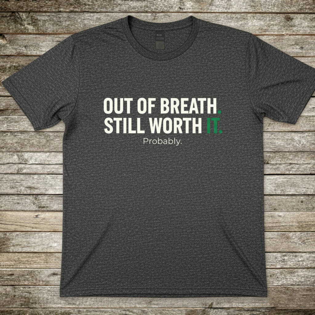 Printify T-Shirt Dark Heather / S Out Of Breath T-Shirt Out Of Breath T-Shirt