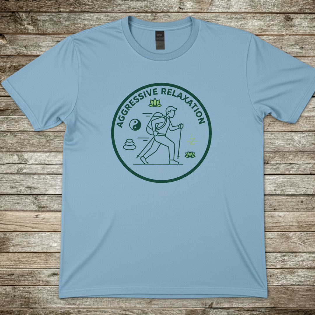 Printify T-Shirt Light Blue / S Aggressive Relaxation T-Shirt Aggressive Relaxation T-Shirt