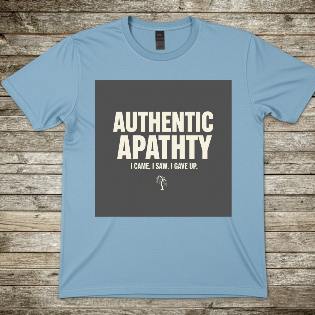 Printify T-Shirt Light Blue / S Authentic Apathy T-Shirt Authentic Apathy T-Shirt